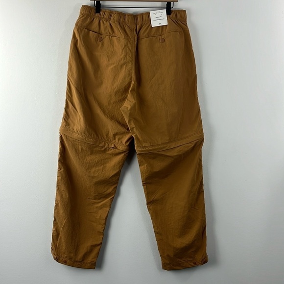 H&M Relaxed Fit Convertible Jogger Pants Brown Mens Size L Utility Gorpcore - Picture 2 of 14
